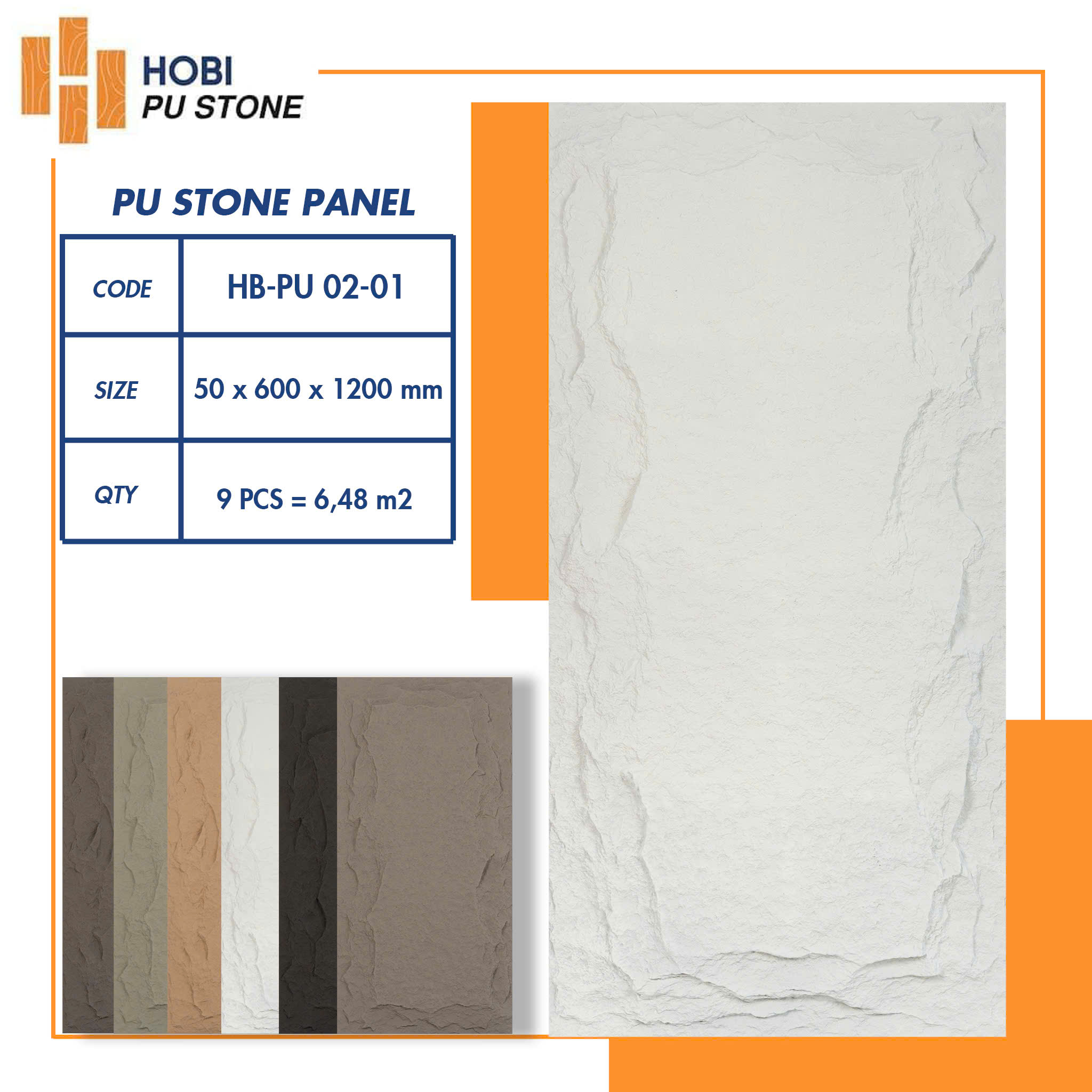 Tấm ốp PU giả đá HP PU 02-01